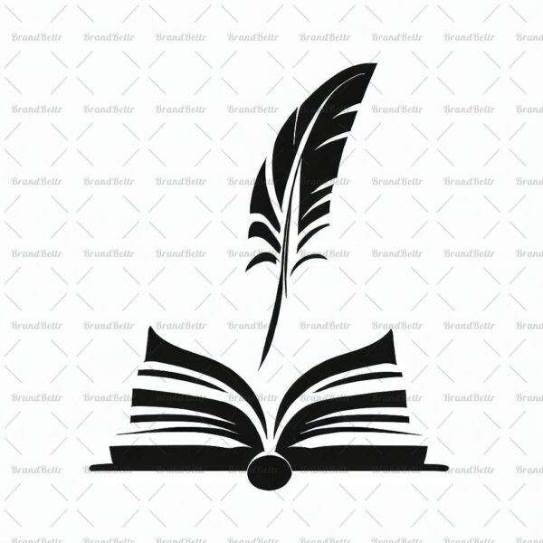 Offenes Buch und Feder